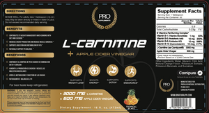a. L Carnitine + Apple Cider Vinegar 16 oz